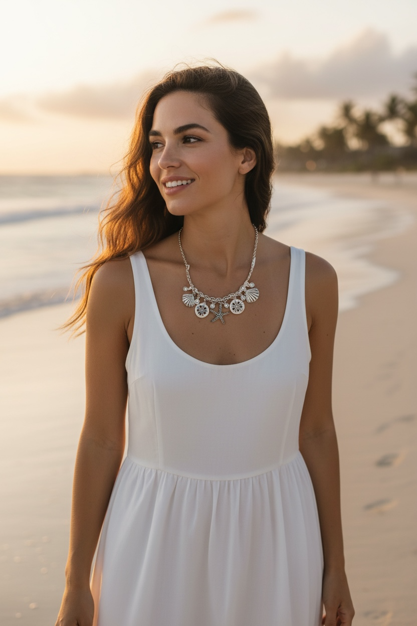 Under The Sea Aquamarine Collar Necklace