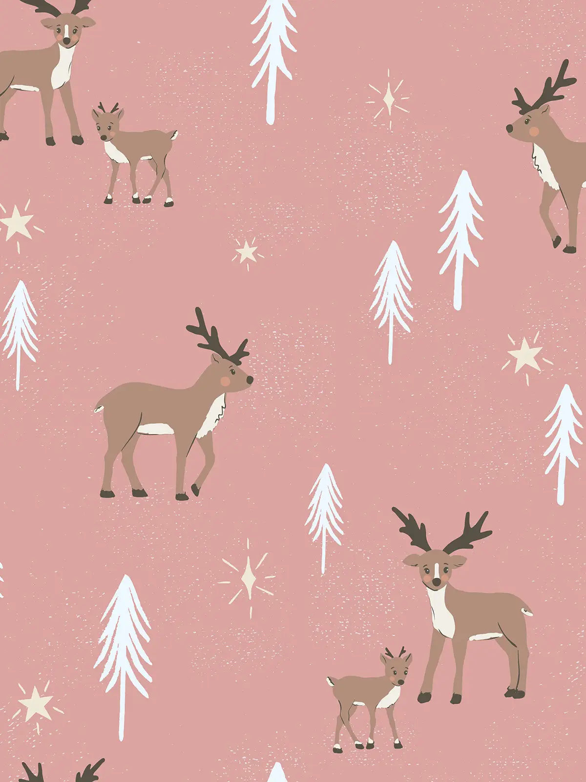 Bamboo Christmas Zip-Up Pajamas in Pink