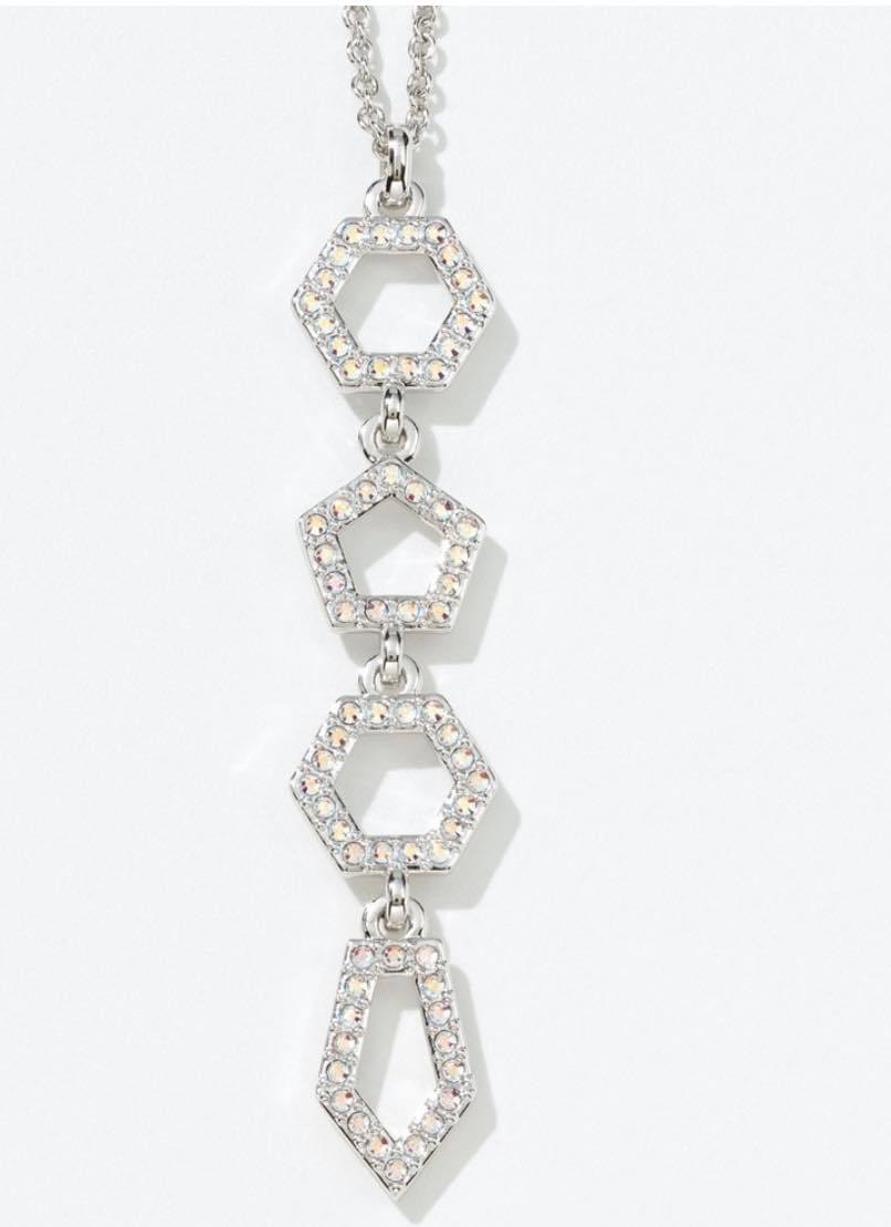 Poly Pendant Necklace with Aurore Borealis stones