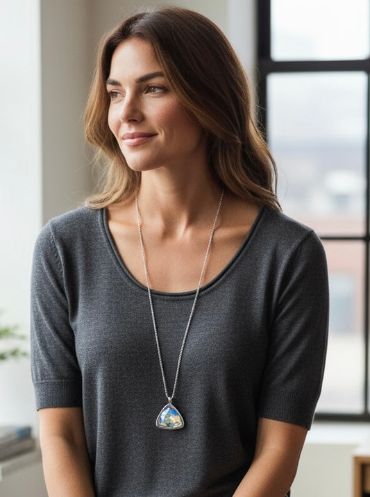 Trilliant Crystal Pendant