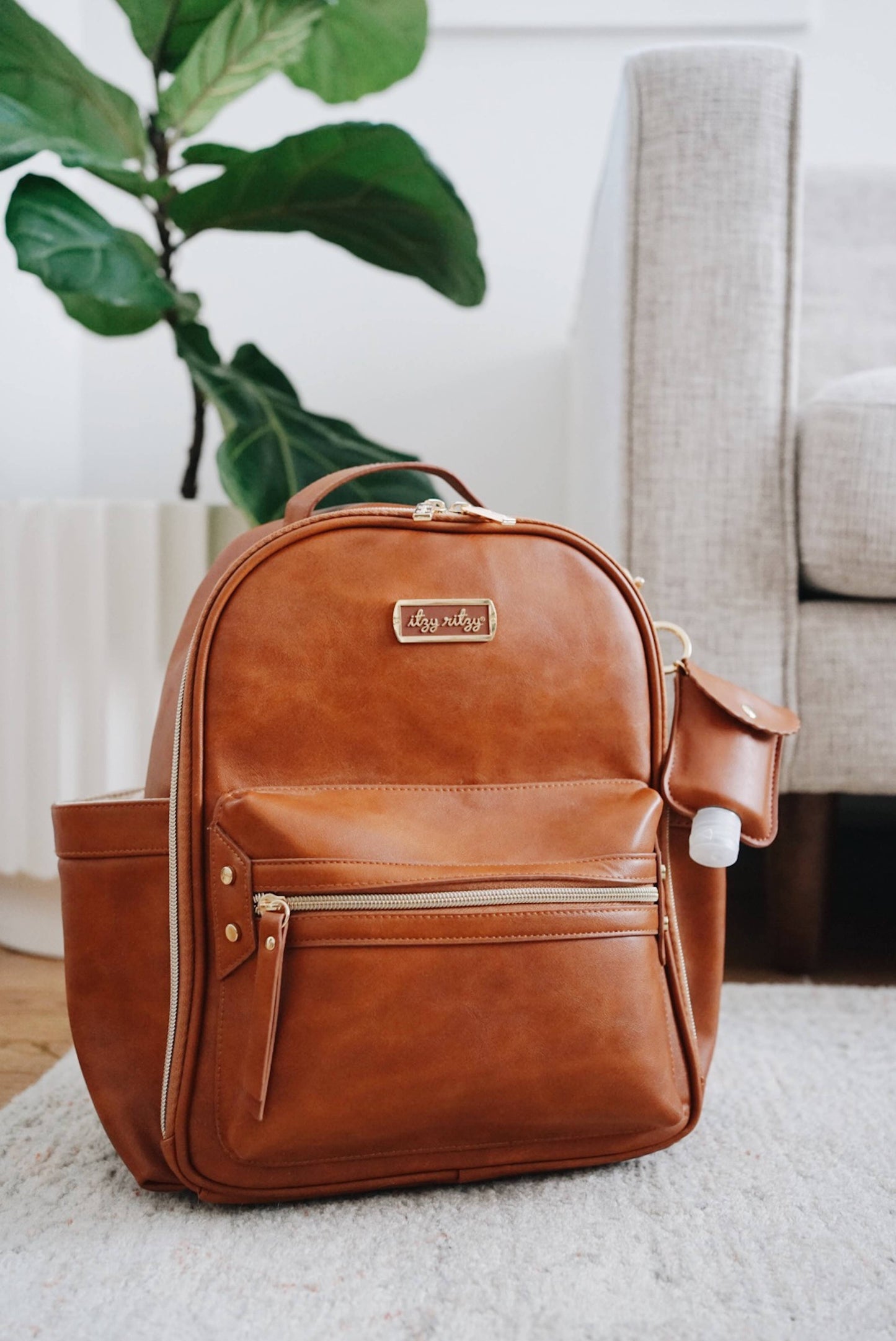 Itzy Ritzy - Cognac Itzy Mini™ Diaper Bag Backpack