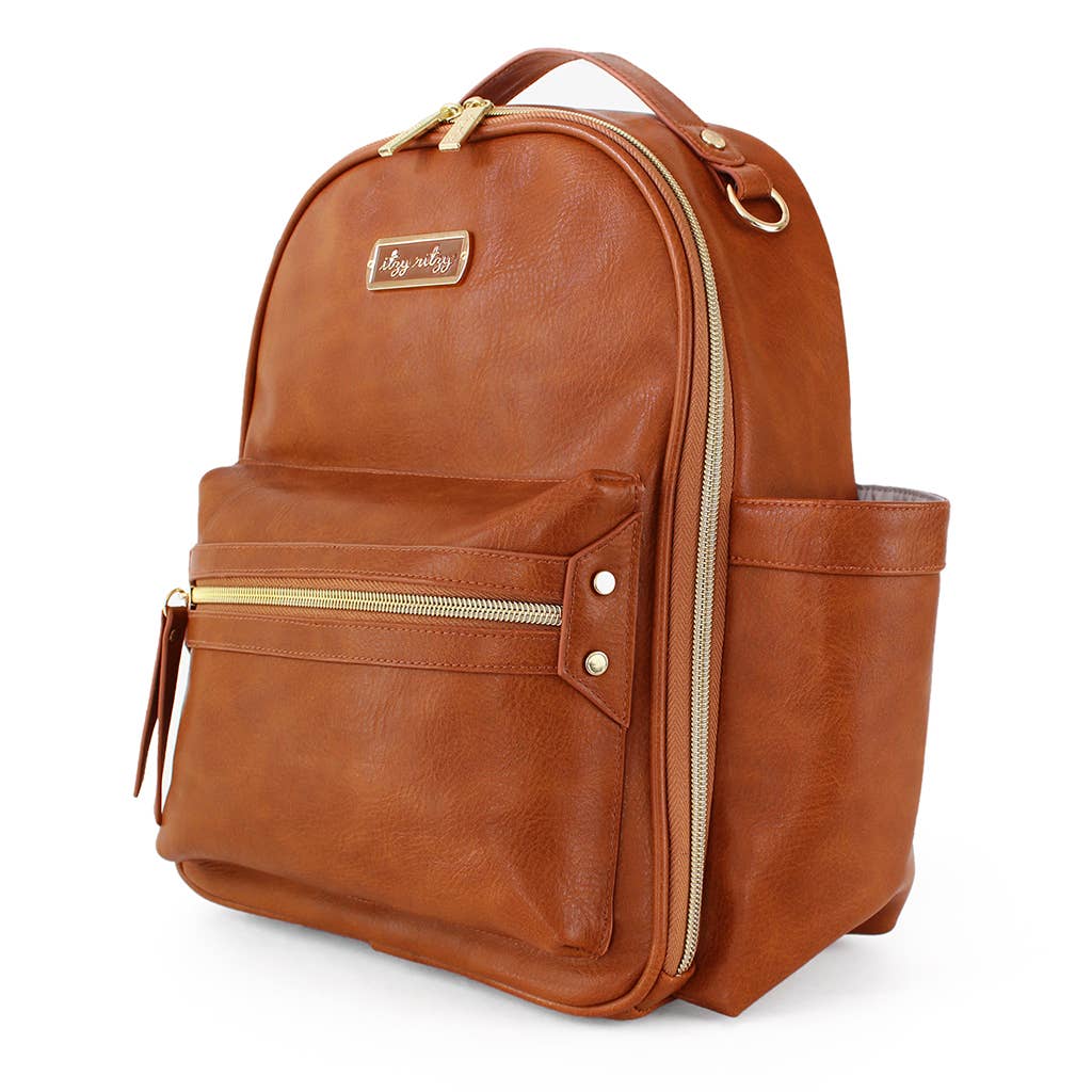 Itzy Ritzy - Cognac Itzy Mini™ Diaper Bag Backpack
