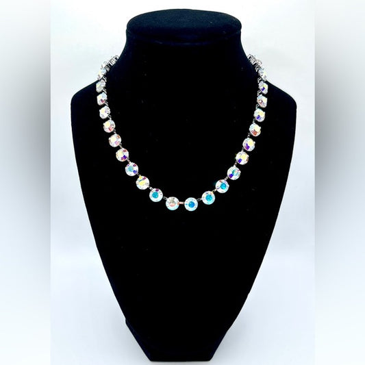 Aurore Borealis Glitz Necklace Touchstone Crystal by Swarovski