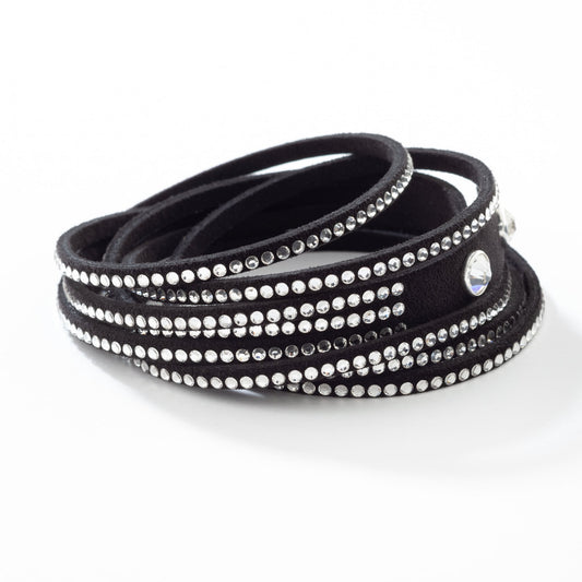Touchstone Crystal Black Wrap Bracelet