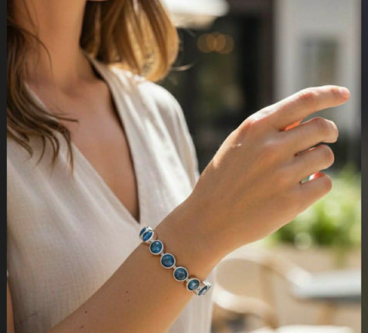 Antique Blue Green Ice Bracelet