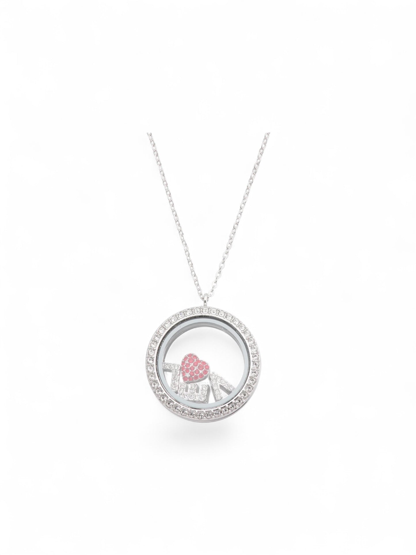 Treasure Crystal Pave Love Locket Necklace