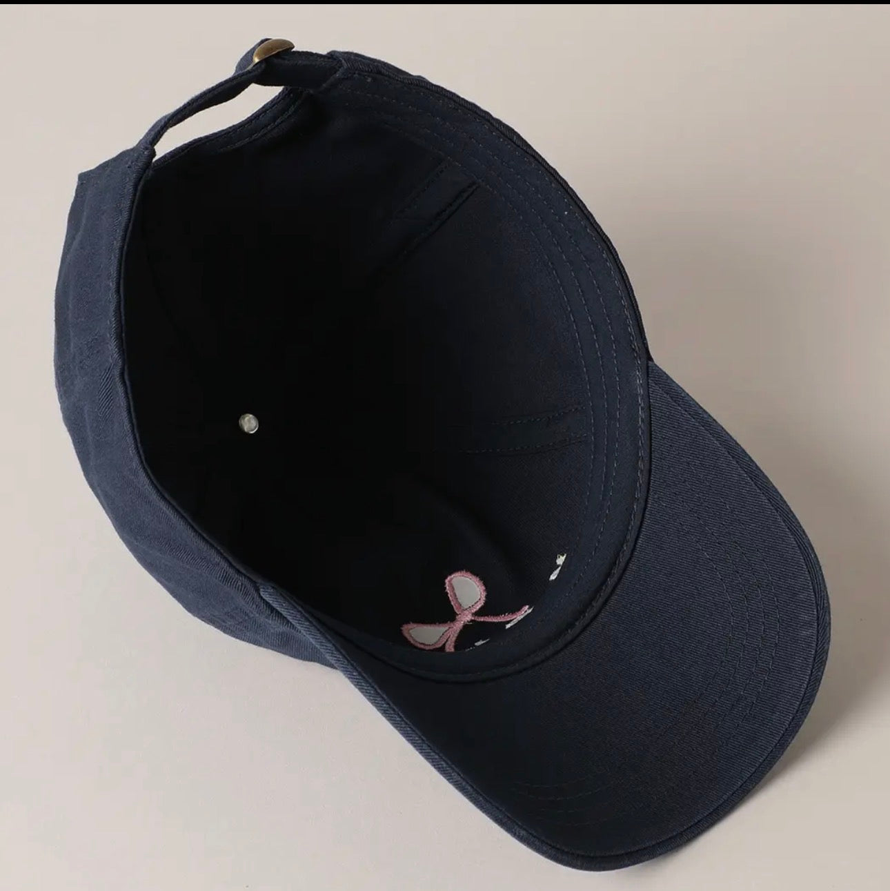 Mama Letter Bow On Top Embroidered Baseball Cap