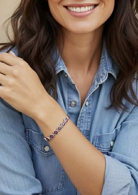 Iridescent Purple Ice Bracelet