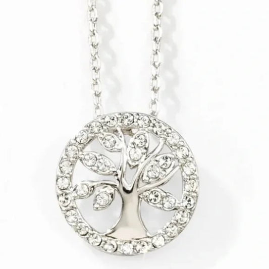 Tree of Life Necklace Touchstone Crystal by Swarovski