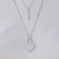 Touchstone Crystal Key and Heart Necklace