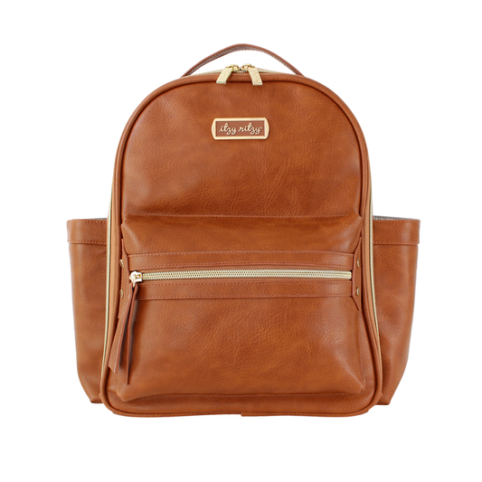 Itzy Ritzy - Cognac Itzy Mini™ Diaper Bag Backpack