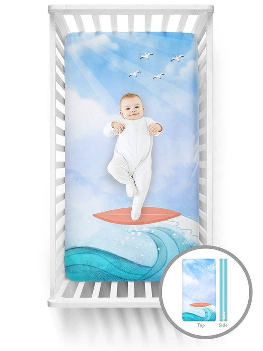 Luvsy - Surfer Crib Sheets